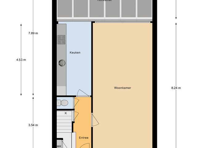 Plattegrond van Langendijkstraat 30