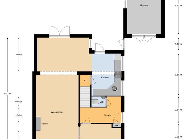 Plattegrond van Taxandriëstraat 6