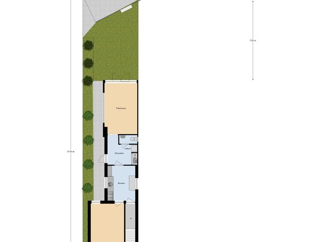 Plattegrond van Vaartstraat 15