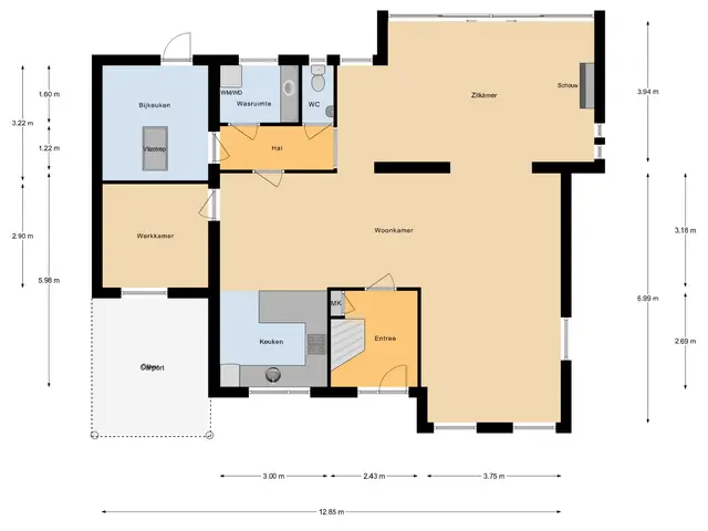 Plattegrond van Vincent van Goghlaan 40
