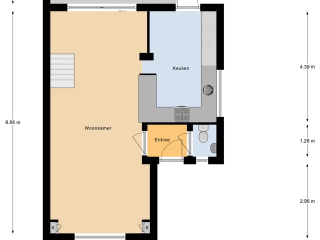 Plattegrond van Vooreinde 5