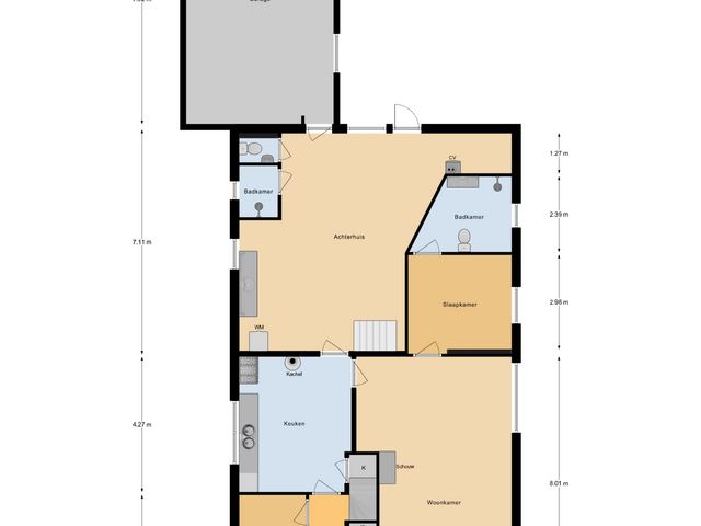 Plattegrond van Hoogeinde 12