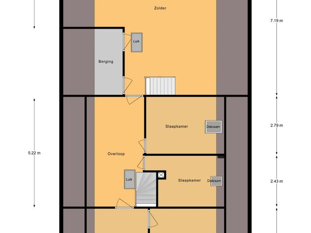 Plattegrond van Hoogeinde 12