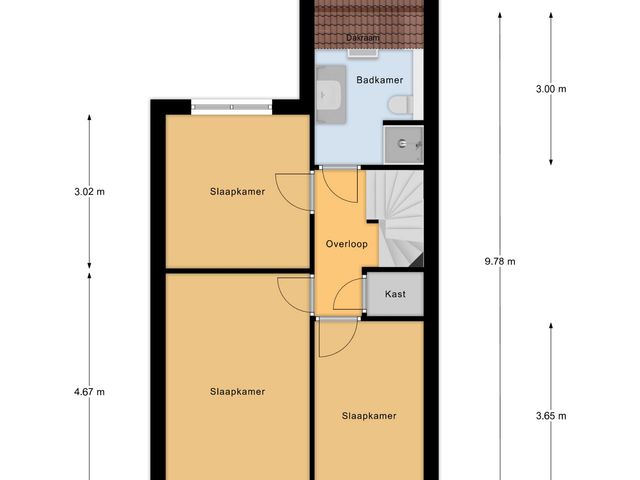 Plattegrond van Burgemeester Teijssenlaan 25