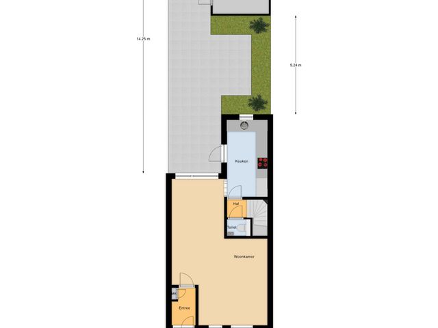 Plattegrond van Burgemeester Teijssenlaan 25