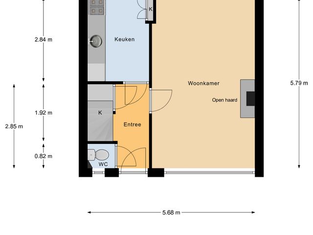 Plattegrond van Poelruitstraat 3