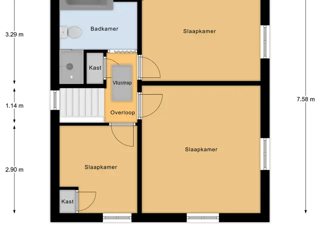 Plattegrond van Noorder Parallelweg 51