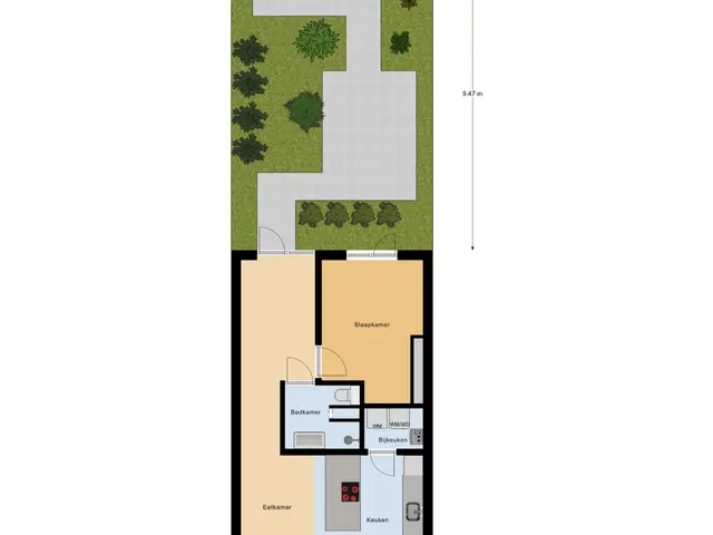 Plattegrond van Prof. Piersonstraat 26c