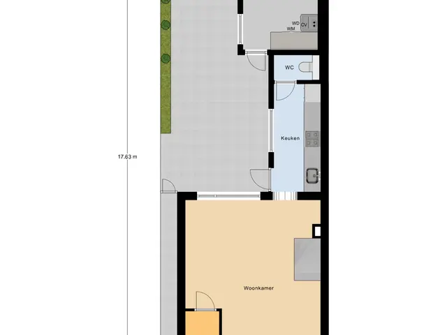 Plattegrond van Vooreinde 22