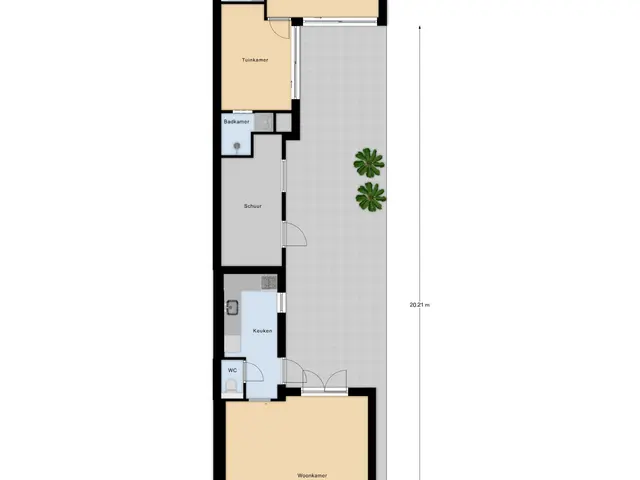 Plattegrond van St. Crispijnstraat 9