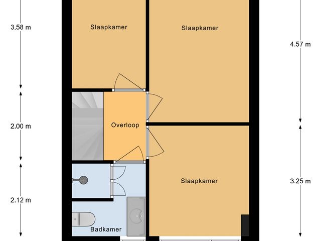 Plattegrond van Burg. Burgersstraat 22