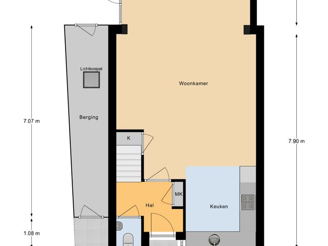 Plattegrond van Burg. Burgersstraat 22