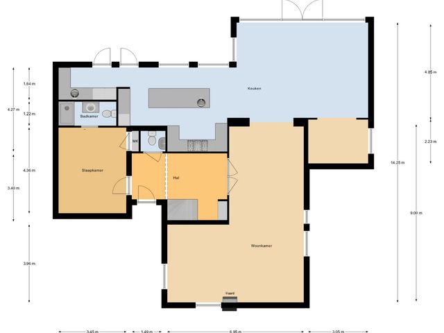 Plattegrond van Kastanjelaan 3