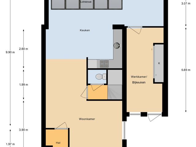 Plattegrond van Hazelaar 13