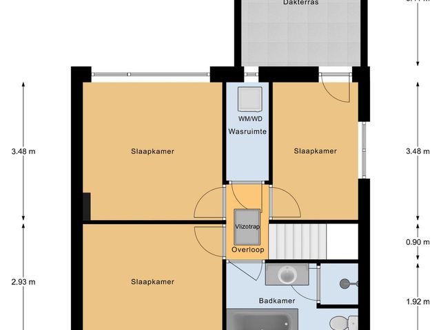 Plattegrond van Burg. Van de Hurkstraat 21