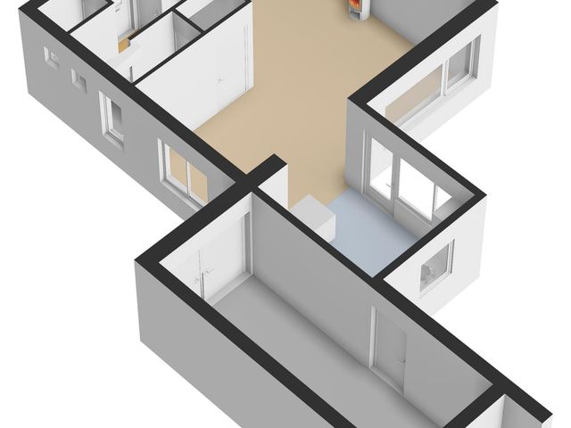 Plattegrond van Burg. Van de Hurkstraat 21