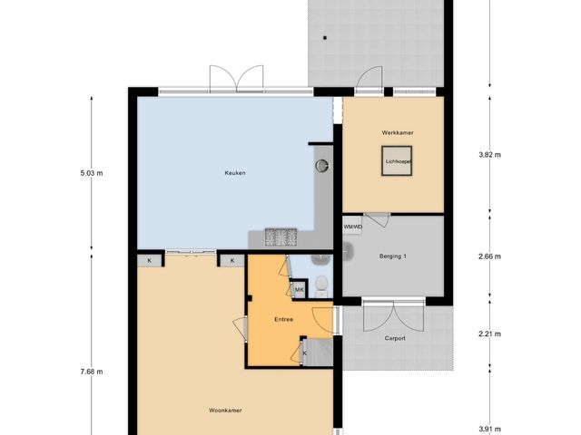 Plattegrond van Sint Jorisstraat 22