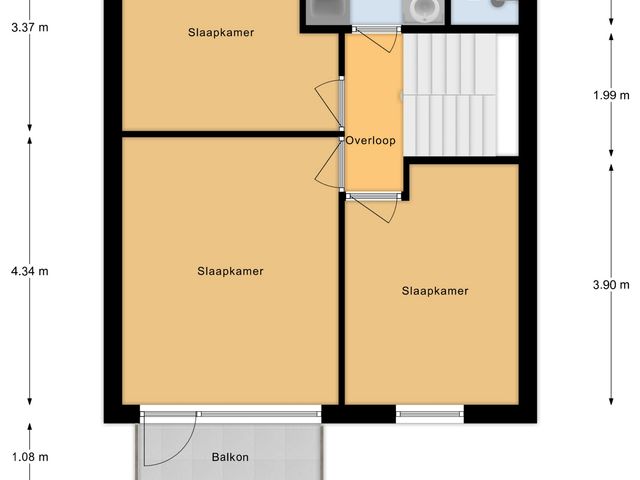 Plattegrond van Sint Jorisstraat 22