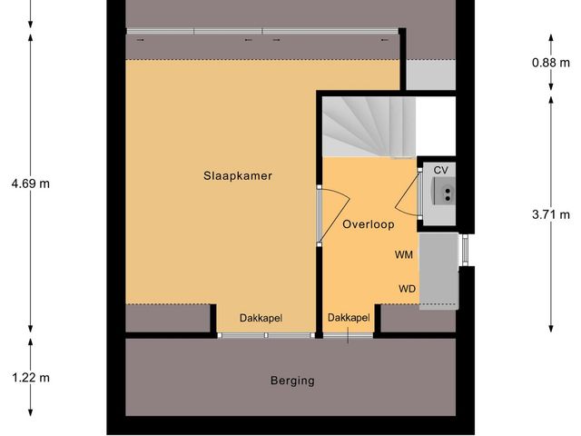 Plattegrond van Burg. Den Oudenstraat 2