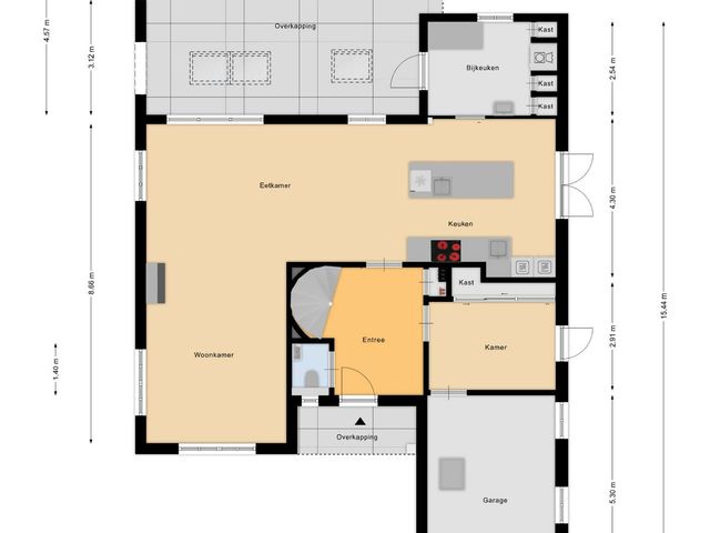 Plattegrond van Achterstraat 78a