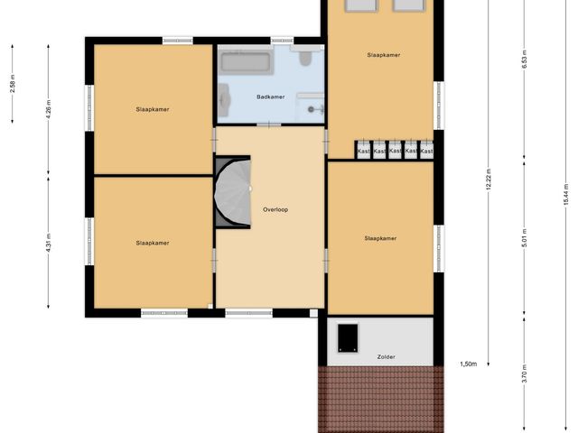 Plattegrond van Achterstraat 78a