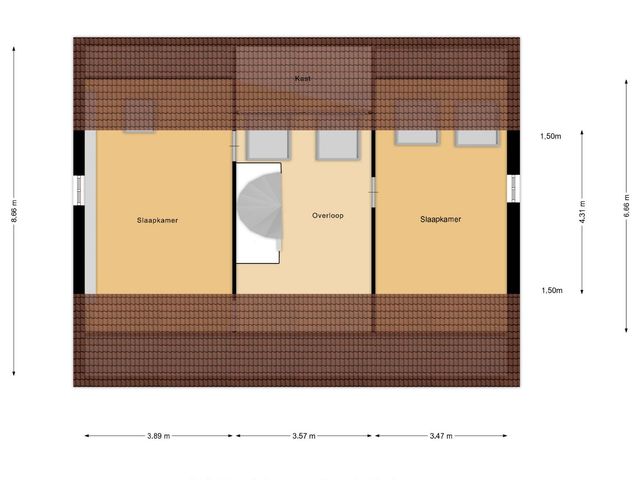 Plattegrond van Achterstraat 78a