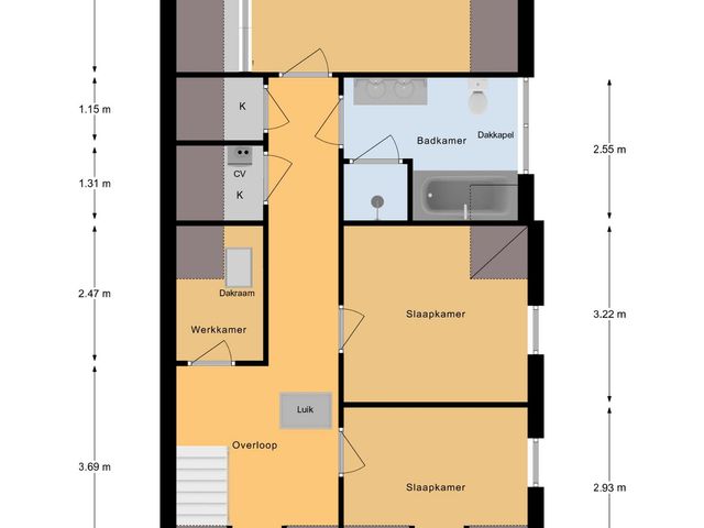 Plattegrond van Haarendijk 32