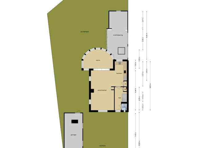 Plattegrond van Touwslagersbaantje 3