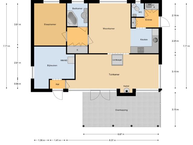 Plattegrond van Spechtbos 18