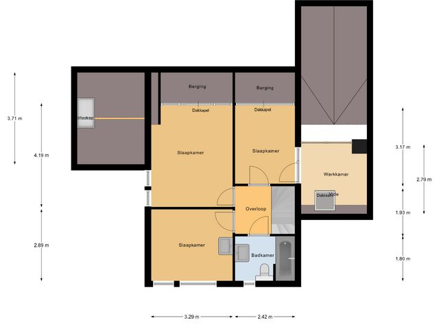 Plattegrond van 't Heike 1a