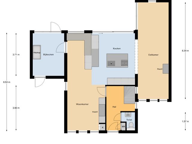 Plattegrond van 't Heike 1a