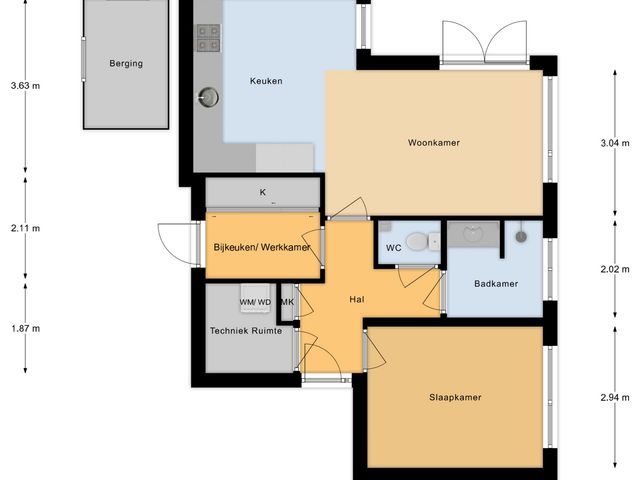 Plattegrond van Loverensestraat 3 241