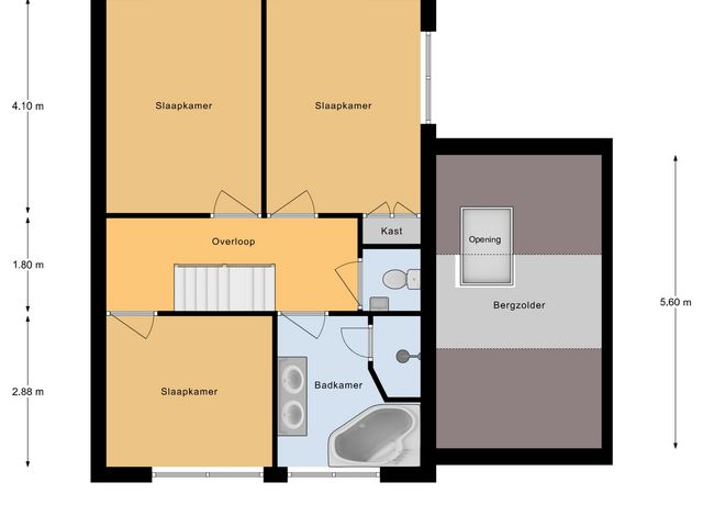 Plattegrond van Burg. Van de Venstraat 15