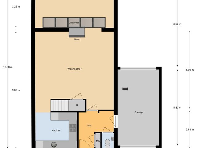 Plattegrond van Burg. Van de Venstraat 15