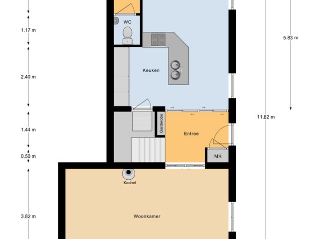 Plattegrond van Haarendijk 36