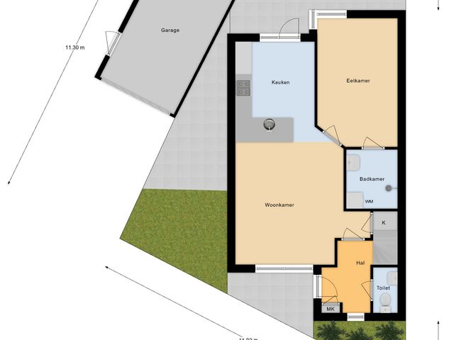 Plattegrond van Reitselaan 2t 2