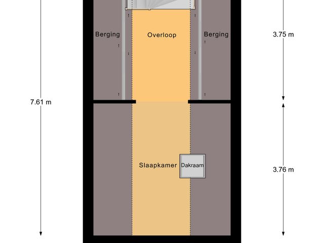 Plattegrond van Jorisakkerstraat 6a