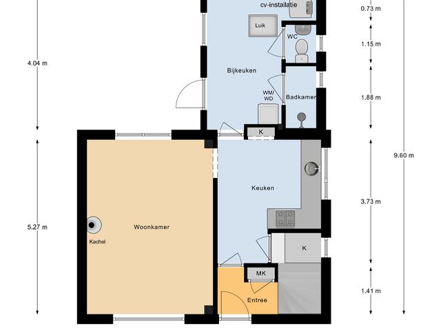 Plattegrond van Antoon Coolenstraat 6