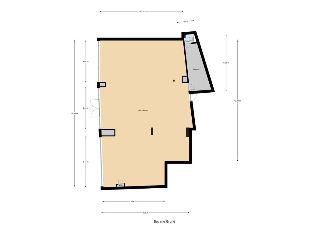 Plattegrond winkel