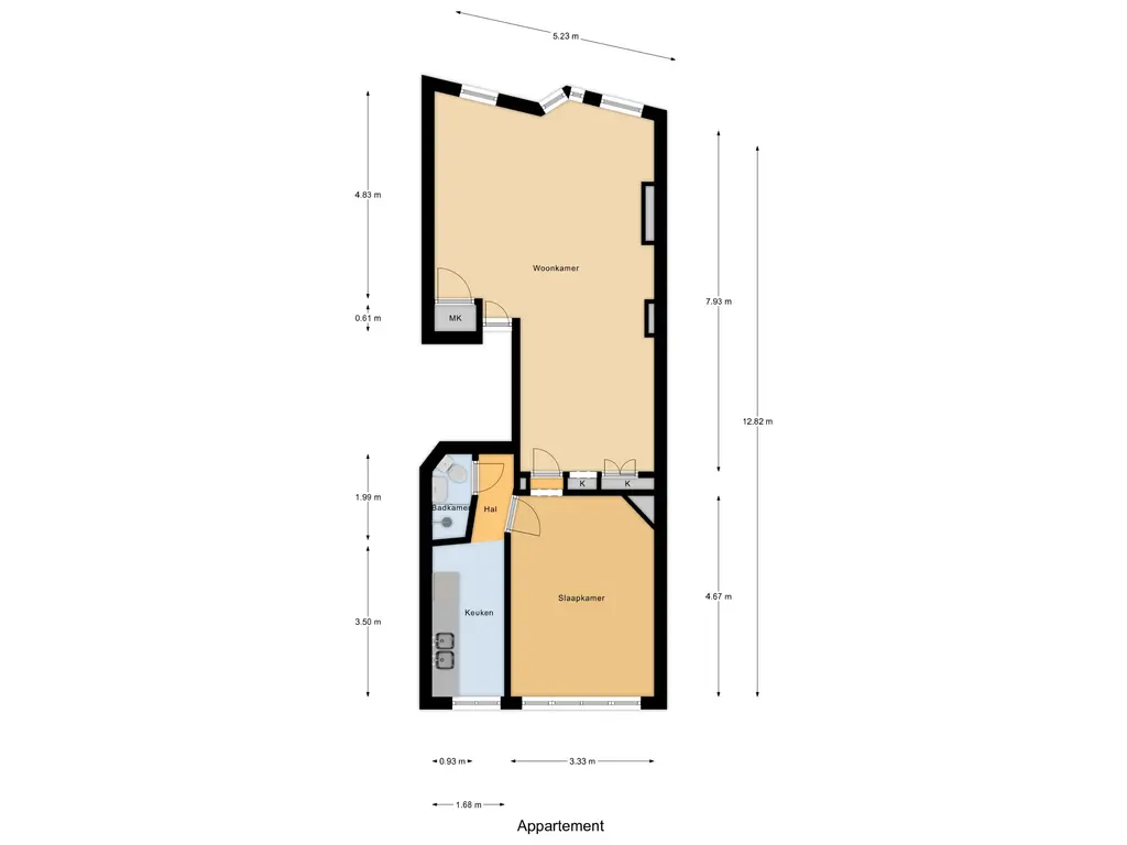 Plattegrond appartement
