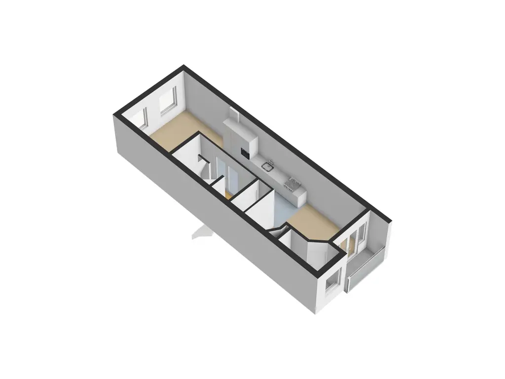 Plattegrond 2e verdieping 3d