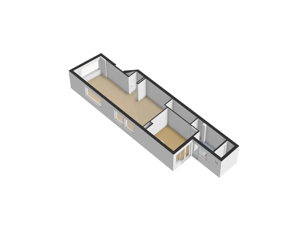Plattegrond appartement 3d