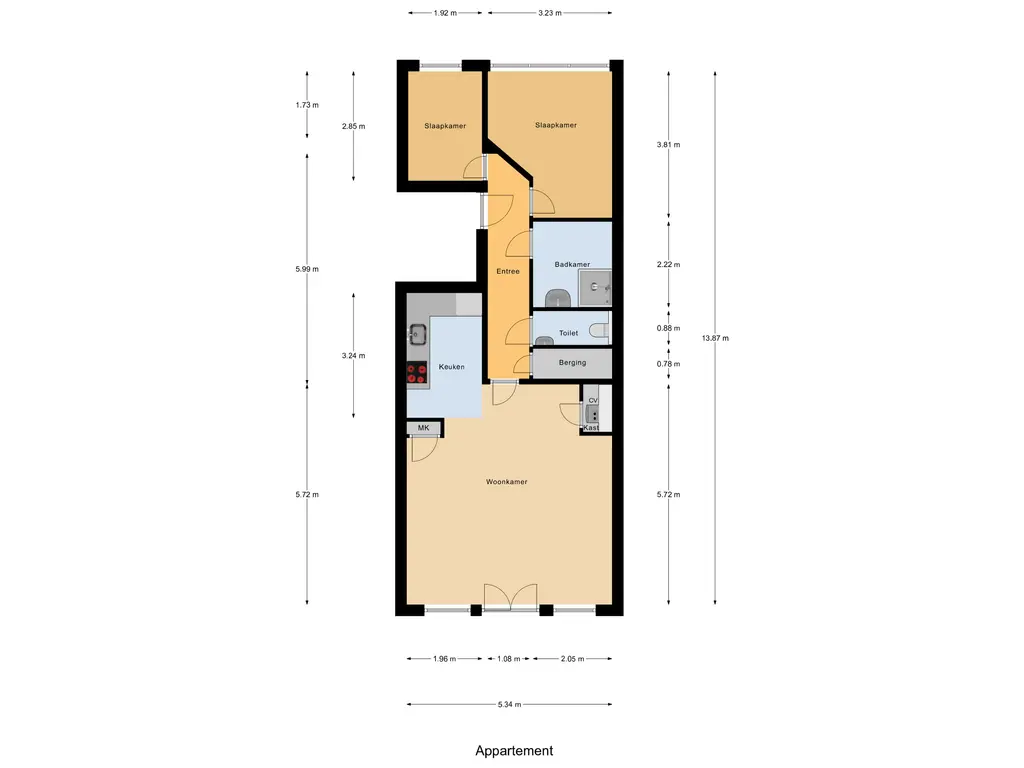 Plattegrond appartement