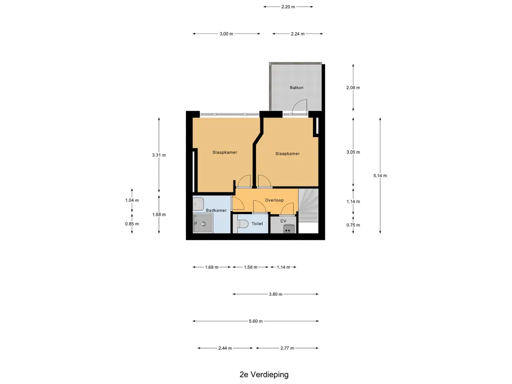 Plattegrond eerste verdieping