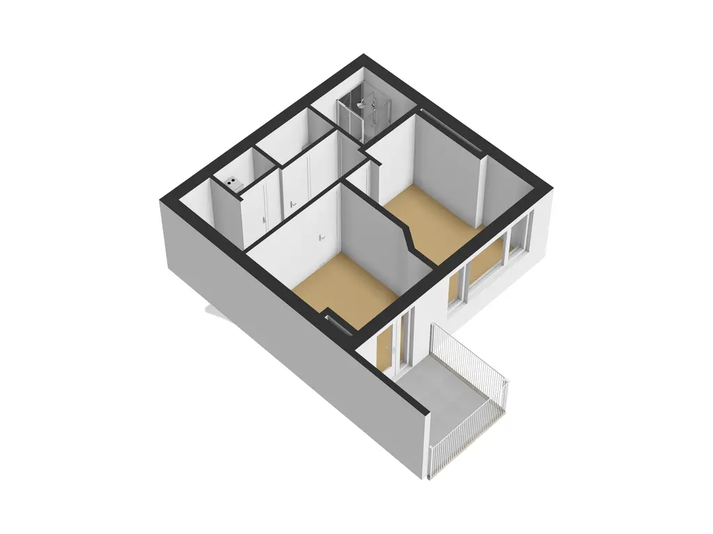 Plattegrond eerste verdieping 3d