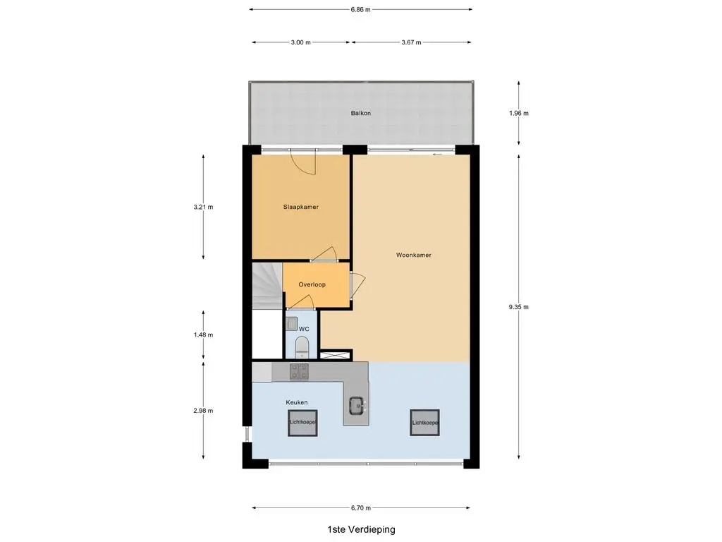Plattegrond eerste verdieping
