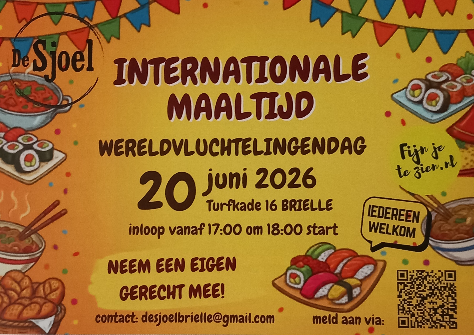 Internationale maaltijd op Wereldvluchtelingendag