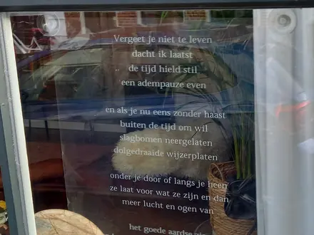 Vergeet je niet te leven