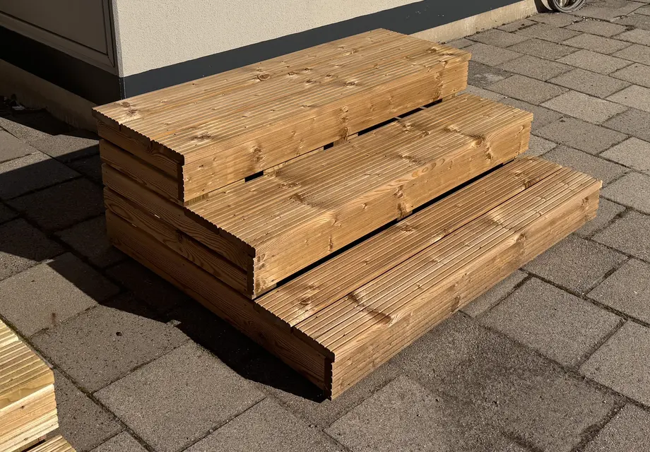Opstap enkel hout