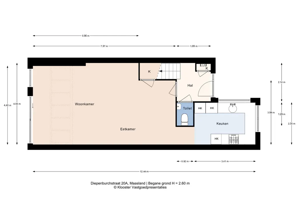 Plattegrond 1 Diepenburchstraat 20a